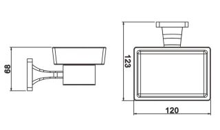 Мыльница Rose RG1503H чёрный